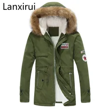 2018 new arrival men's thick warm winter down coat fur collar army green men parka big yards long cotton coat jacket parka men цена 2018 new arrival men's thick warm winter down coat fur collar army green men parka big yards long cotton coat jacket parka men цены онлайн