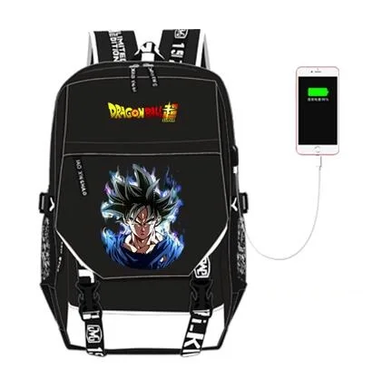 Аниме Dragon Ball Многофункциональный USB зарядка Рюкзак холщовый мешок Для мужчин wo Для мужчин школьные сумки путешествовать плеча Сумка для
