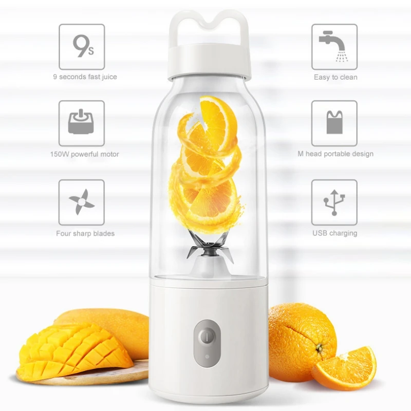 

Portable USB Charging 4 Blade Juicer Smoothie Mixer Orange Juicer Manual Juicer Lemon Fruit 100% Original Healthy Life
