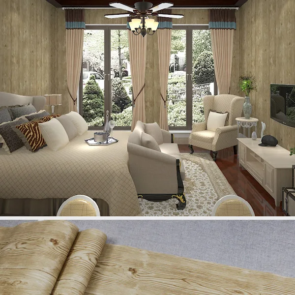 53cmx10m 4 colors choose Retro Nostalgic Imitation Wood Grain Wallpaper 3D Non-woven Fabric TV Sofa Background Wallpaper Bedroom 53cmx10m 4 colors choose Retro Nostalgic Imitation Wood Grain Wallpaper 3D Non-woven Fabric TV Sofa Background Wallpaper Bedroom