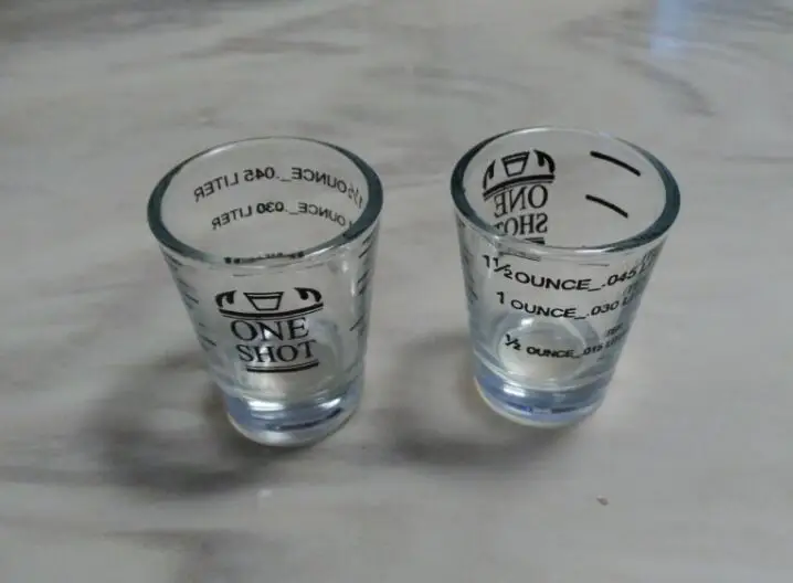 10pcs/lot 45ml Measuring Cup One Shot Glass Jigger ...