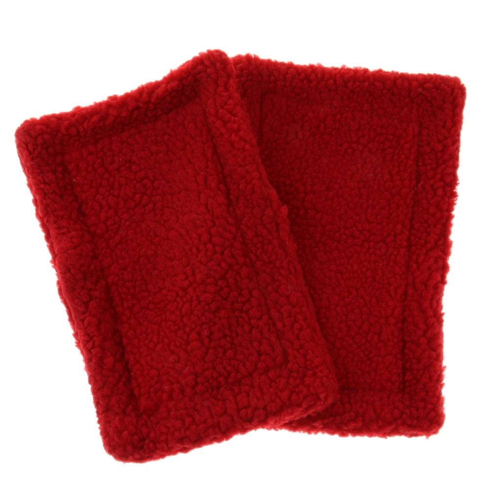 2 Pack Velvet Small Animals Warm Mat for Hamster, Guinea Pig, Ferret