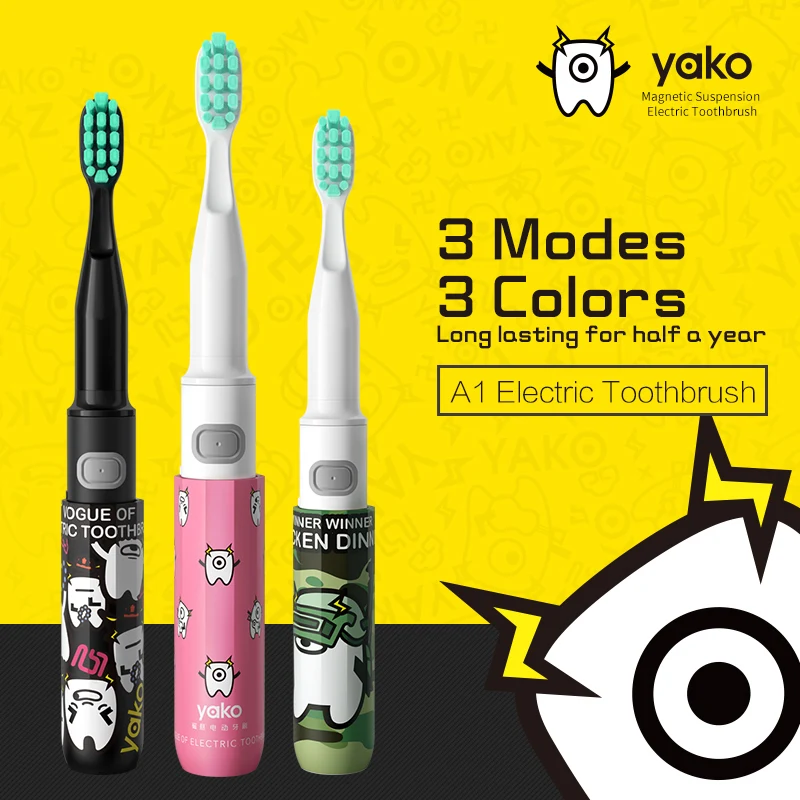 

LEBOND New Small Electric Toothbrush A1 Colorful Fashionable 3 Modes Waterproof Portable Traveling Dupont Bristles 3 Brush Heads