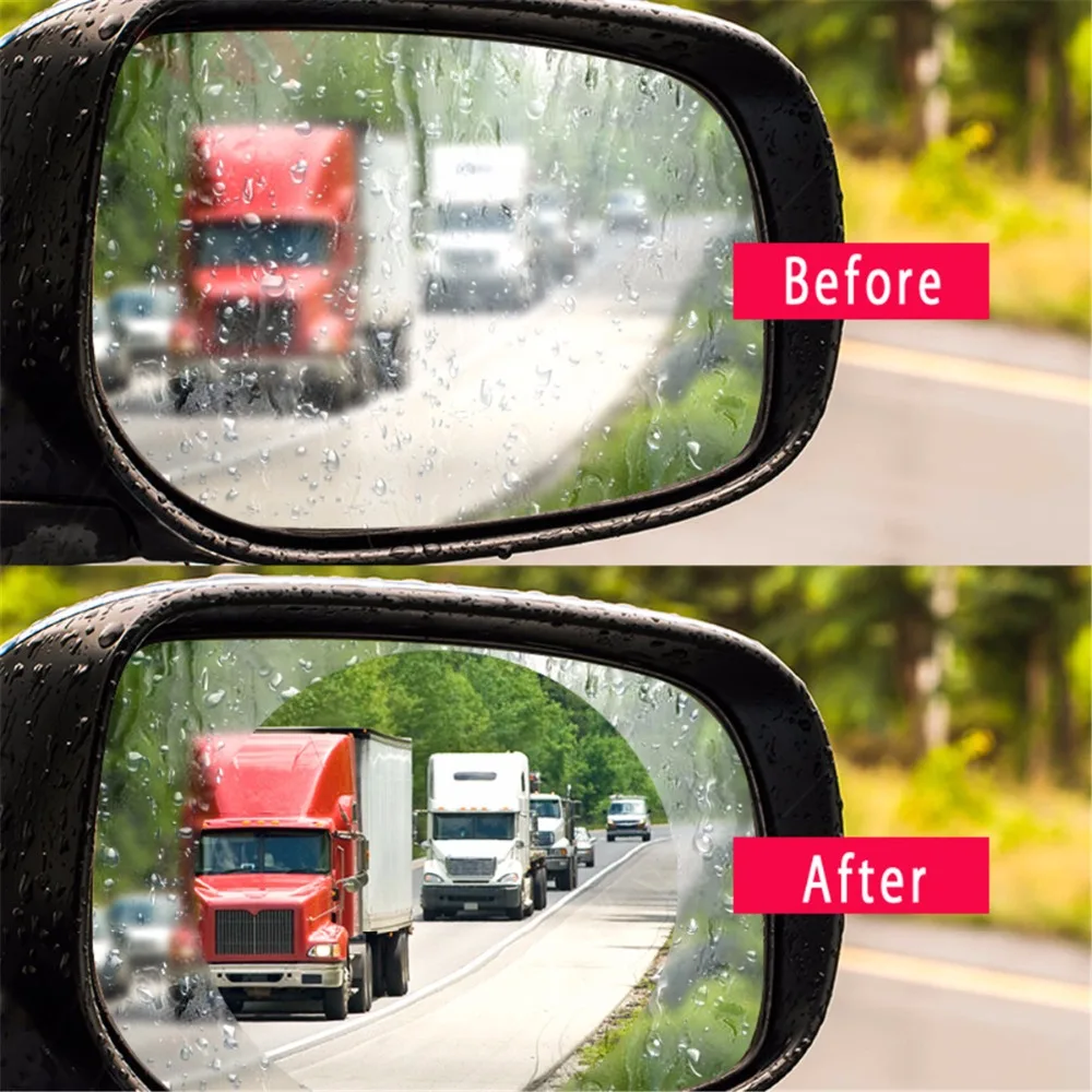 

ZWNAV Car Rearview Mirror Stickers Dia 10cm Waterproof Anti-fog Anti Scratch Film Sticker Replacement car Accessories Rain film