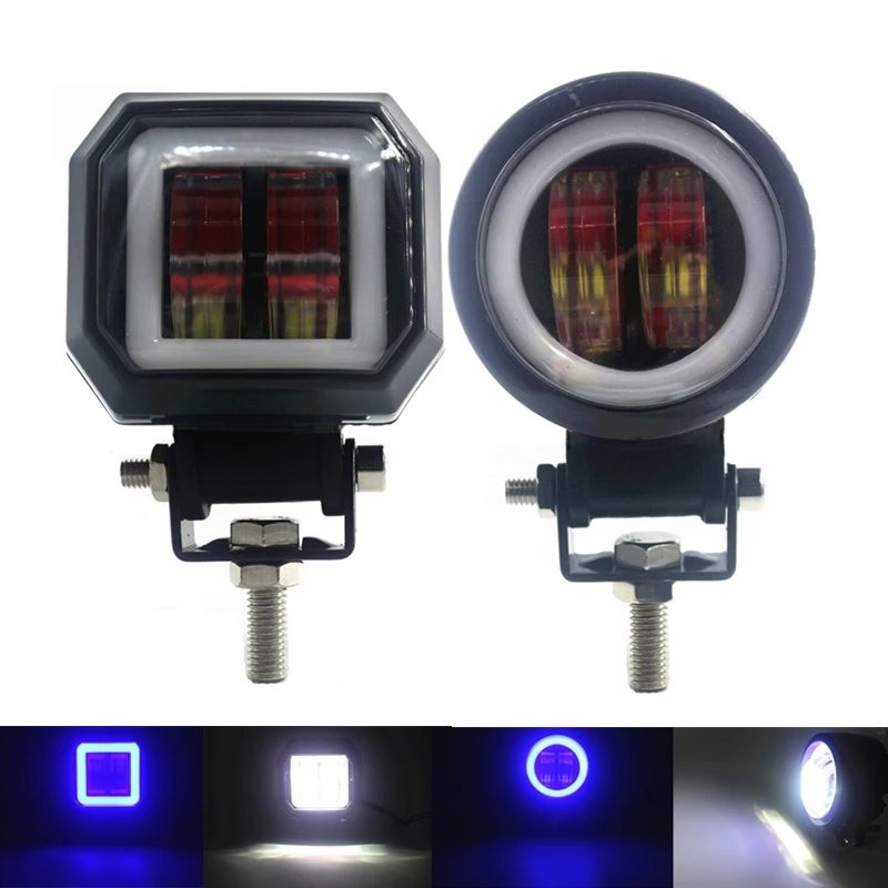 

Angel Eyes Work Light LED Bar Waterproof White Blue Halo Ring for Motorcycle Fog Lamp Offroad Boat Car Accessories DC12v 24v