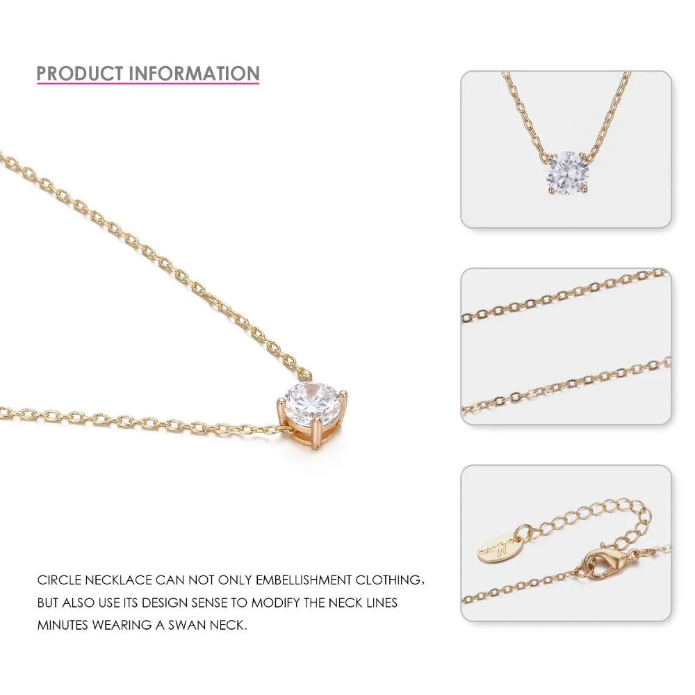 e-Manco Cubic Zircon Luxury Necklace for Women Classic Long Statement Necklaces Fashion Jewelry Women Accessories Unisex