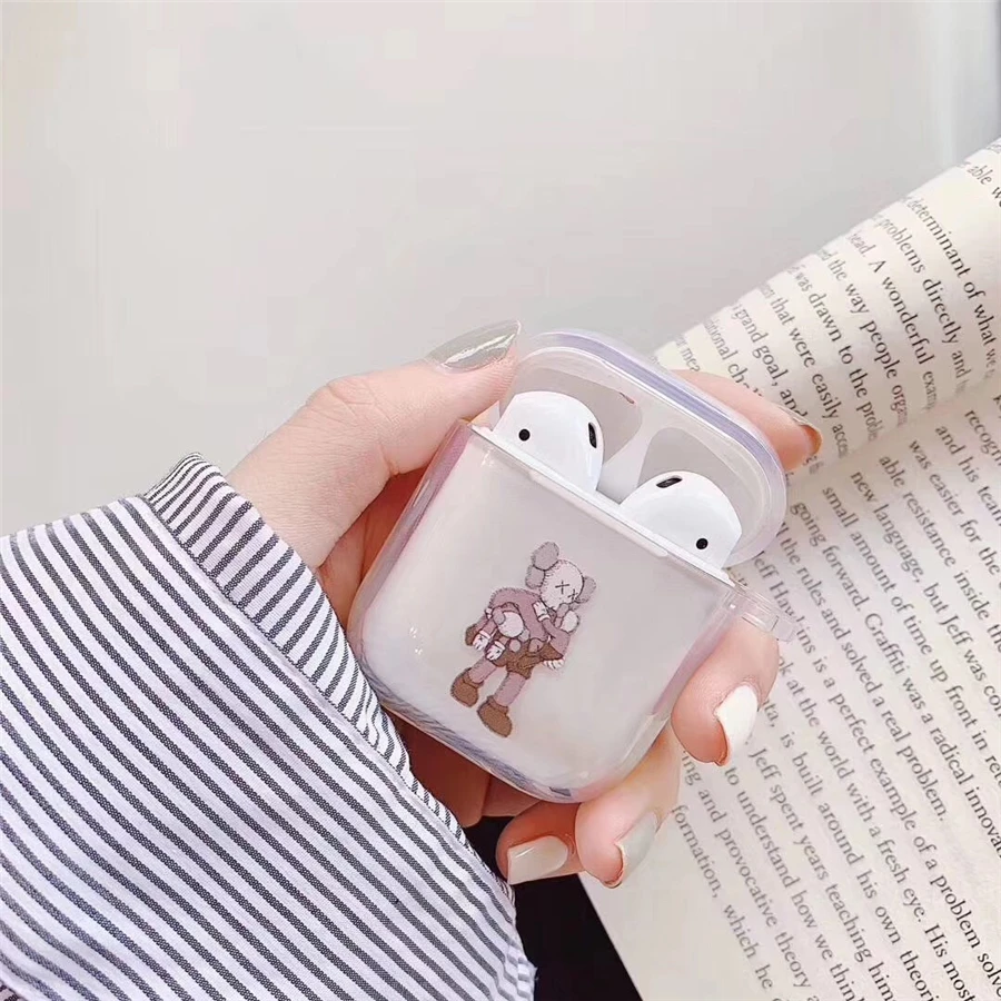 Чехол Airpods, милый чехол для airpods, мультяшный защитный жесткий чехол, прозрачный беспроводной чехол для наушников для iphone, чехол для наушников - Цвет: 8