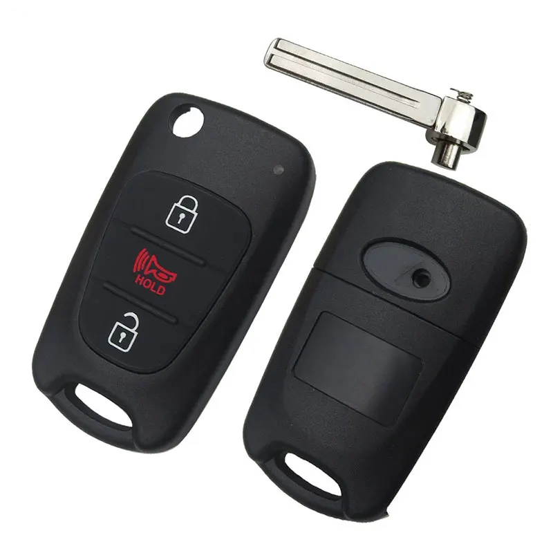 

Dzanken 3 Buttons Remote Car Key Shell For Hyundai IX35 KIA Replacement Key Case Cover&Shell Blank &Fob Case