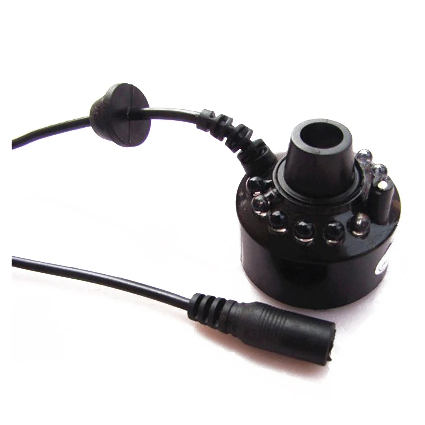 12 светодиодный фонтан Mist чайник свет мистер Foggers с адаптер переменного тока автоматически Цвет узор изменения (черный)