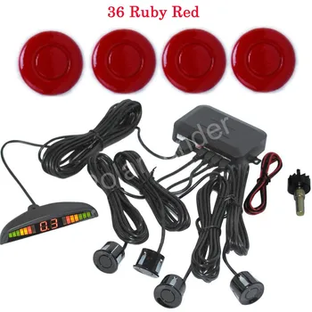 

free shipping 4 Sensors 8 color to choose LED parking sensor parking auto car Parking Reverse Radar with 12V high quality