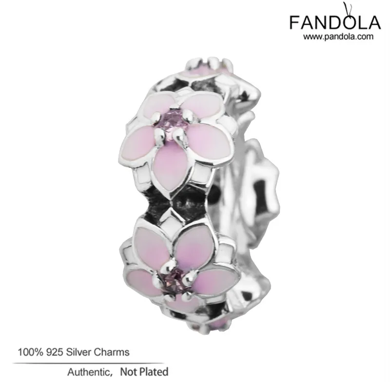 

Authentic 925 Sterling Silver Magnolia Bloom Floral Spacer Charms Beads for Jewelry Making Fits Pandora Charm Bracelet Berloque