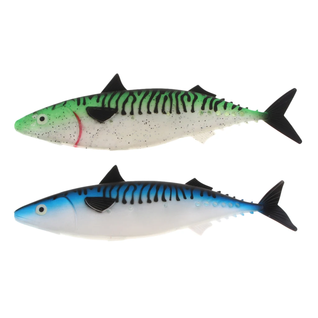 MagiDeal Sea Fishing Lure Big Size Silicone Soft Bass Bait Hollow Body for Put Sinker for deep Rack Water/Sea /Boat Fishing