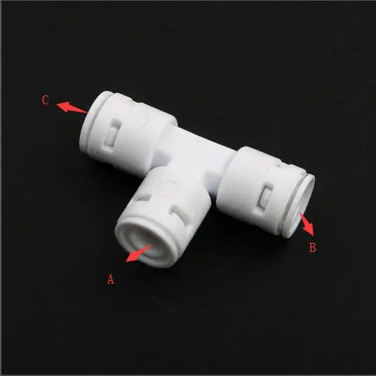 5 шт. быстрое подключение 3 способ Пластиковая фурнитура для полиэтиленовой трубы t-типа для RO Разъем воды аквариум обратного осмоса системы