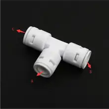 5 шт. быстрое подключение 3 способ Пластиковая фурнитура для полиэтиленовой трубы t-типа для RO Разъем воды аквариум обратного осмоса системы