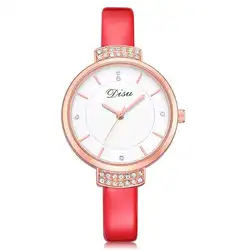 Простые тонкие Для женщин часы браслет кварцевые наручные часы наручные минималистский элегантный Relogio Feminino Montre Femme Bling часы GoldM3