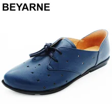 BEYARNE/Женская обувь на плоской подошве из натуральной кожи с острым носком на плоской подошве с вырезами Летняя обувь г. женская обувь на плоской подошве