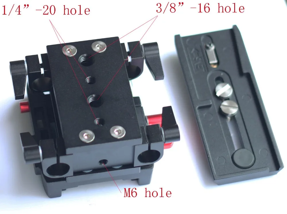 15 мм направляющая БЫСТРОРАЗЪЕМНАЯ QR опорная пластина для непрерывного изменения фокусировки камеры и штатива DSLR Rig