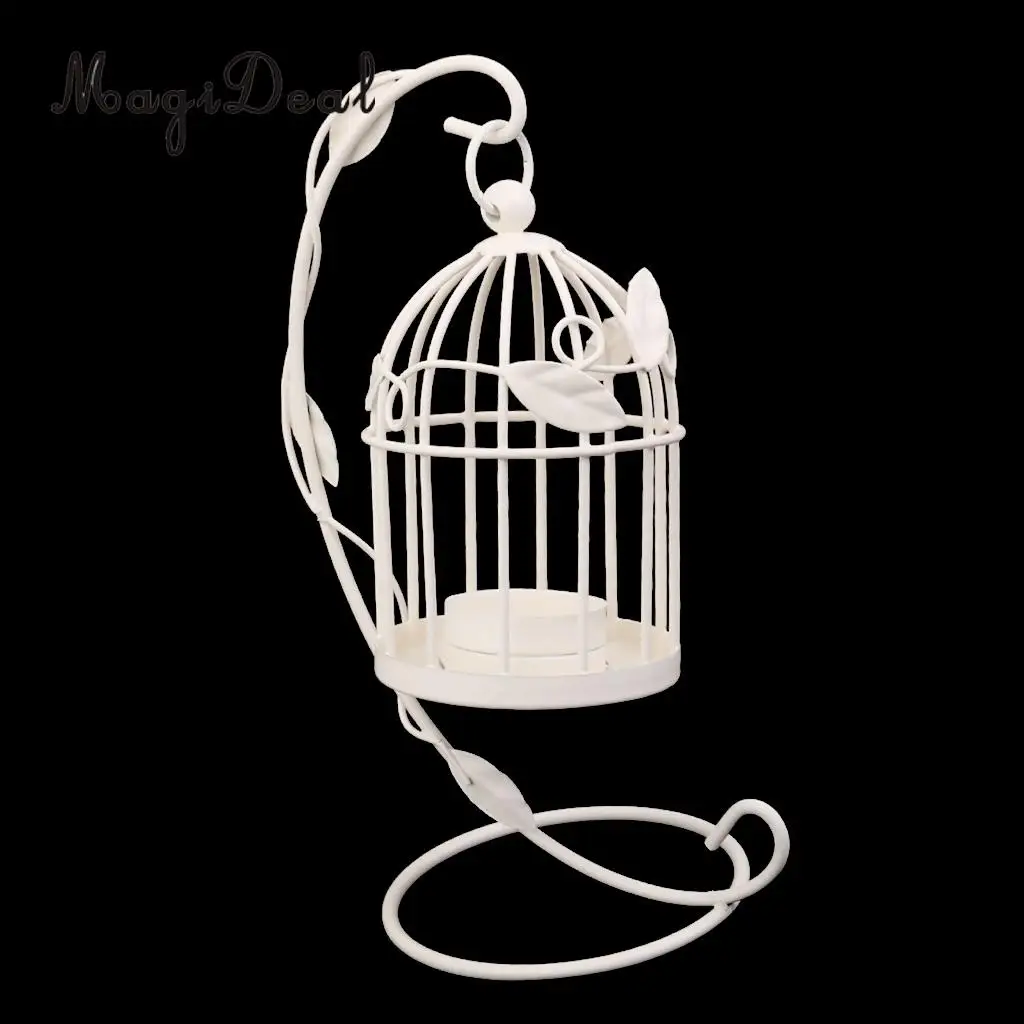 MagiDeal винтажная птичья клетка Подсвечник Подсвечники Tealight фонарь свадебные праздники рождество