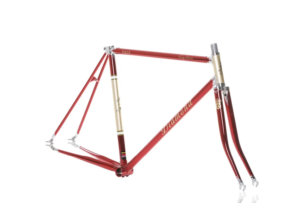 700С Рейнольдс рама вилка хром-Молибденовой стали дорожный велосипед фиксированных передач велосипед винтажный велосипед рама 