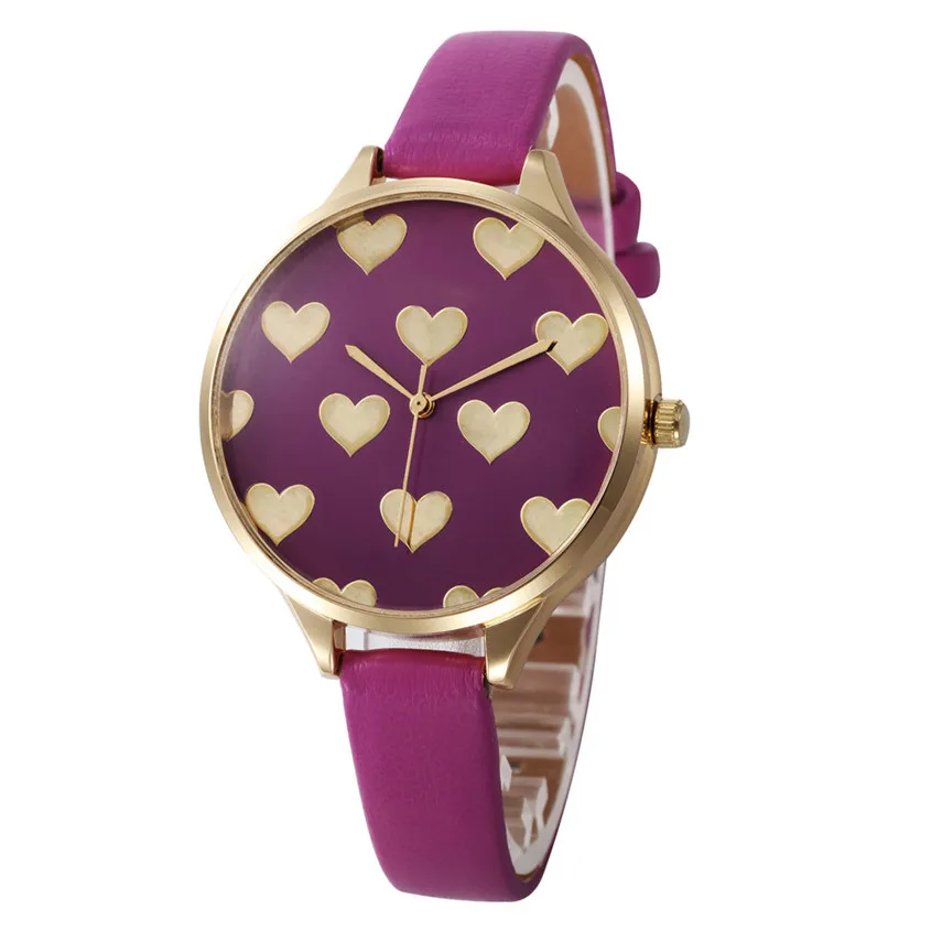 OTOKY distance женские наручные часы повседневные шашки искусственная кожа кварцевые аналоговые наручные часы reloj Apr25 - Цвет: Фиолетовый