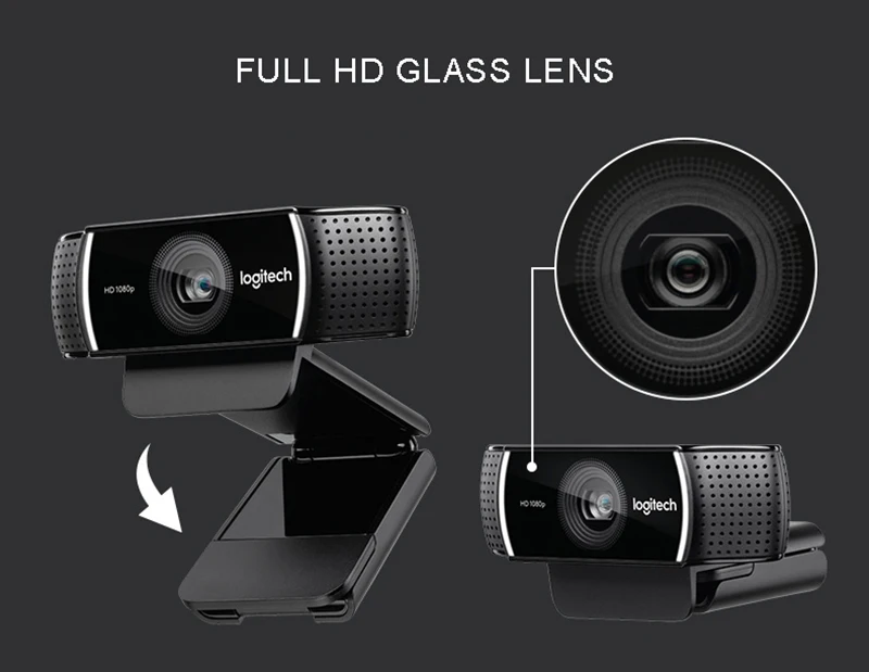 Logitech C922 HD действующей сети видеоконференции Широкий формат 1080 P Камера ноутбука видеовызова Камера Встроенный микрофон C920 обновления