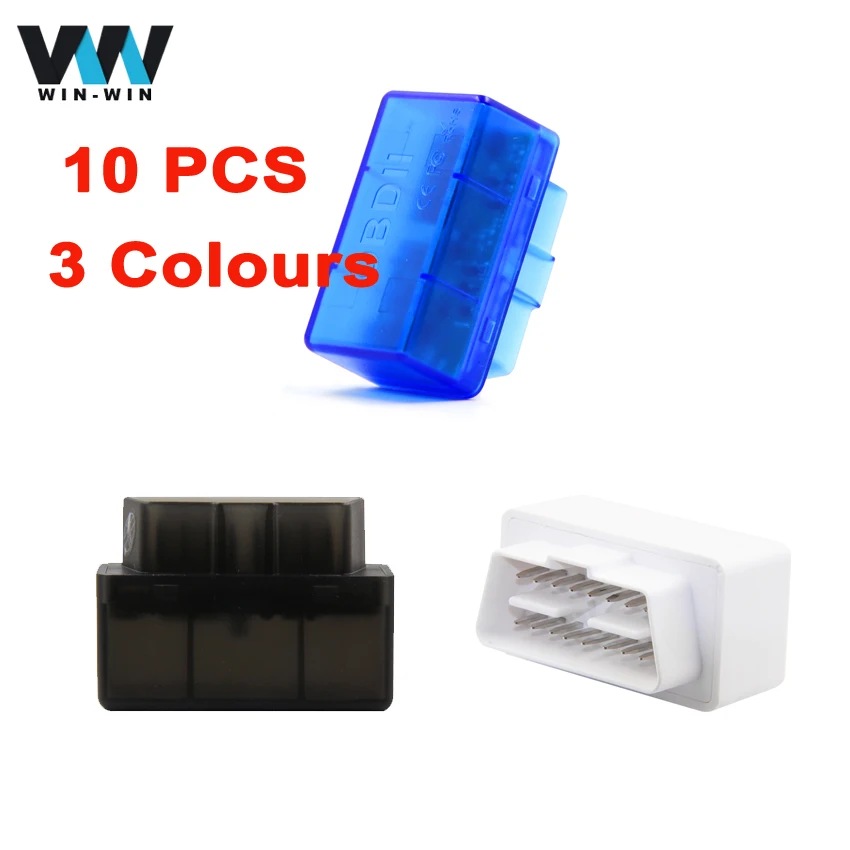 

(10 Pcs)Mini ELM327 V1.5 Bluetooth Scanner ELM 327 V1.5 With PIC18F25K80 Chip OBDII OBD2 Diagnostic Scanner Package Carton