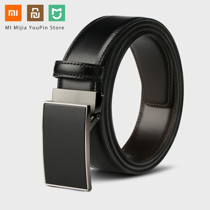 

Original xiaomi mijia seven-sided Italian Belt leather double-sided 3.5cm two-color double-sided cut length business belt