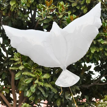 

10pcs Large Size Wedding Flying White Dove Party decoration orbs peace bird balloon pigeons marriage Graduation helium balloon