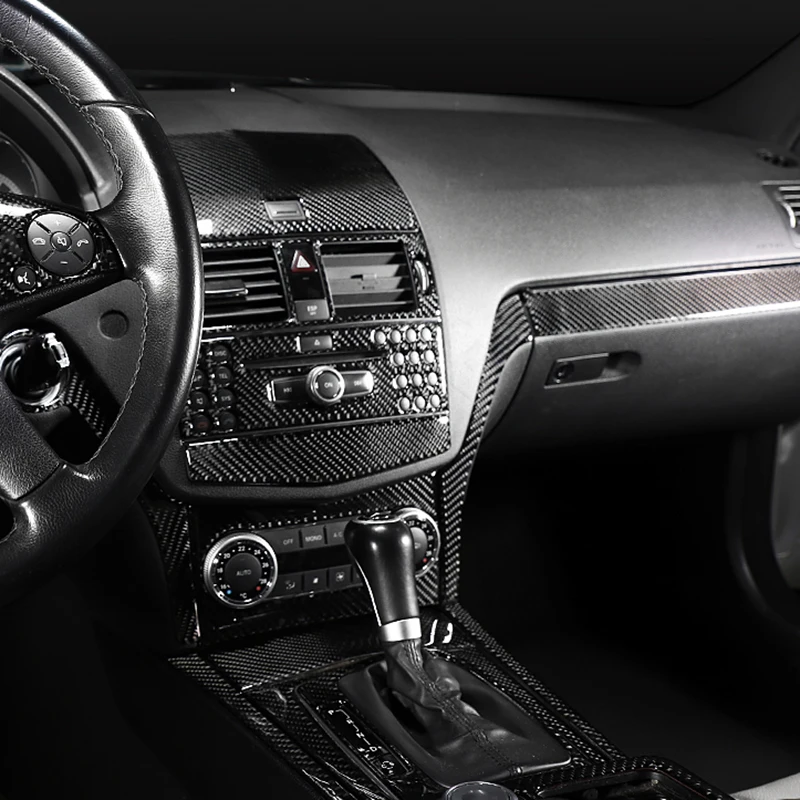 Srxtzm для Mercedes Benz C Class W204 2007-2010 авто аксессуары Центр центральной Управление самоклеящаяся отделка рамы подкладке 4 шт