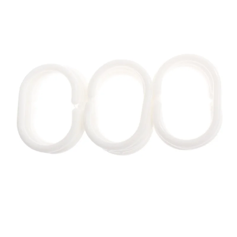 Shower-Curtain-Hook-Hanger-Plastic-Ring-Bath-Drape-Loop-Clasp