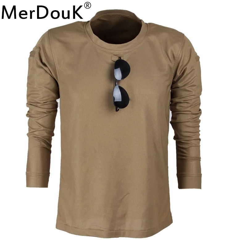 

Men Tactical Military Camouflage T Shirt Long Breathable Quick Dry US Army Combat Full Sleeve T-Shirts Male