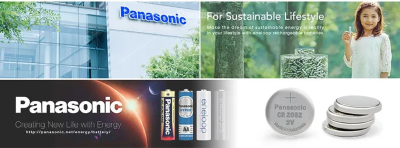 Panasonic original 200 pçslote cr 2032 botão
