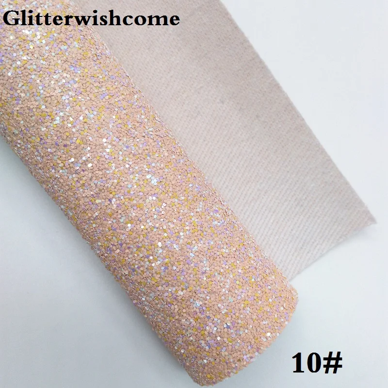 Glitterwishcome 21X29 см A4 размер винил для луков с эффектом блестящей кожи Ткань Винил для луков, GM231A