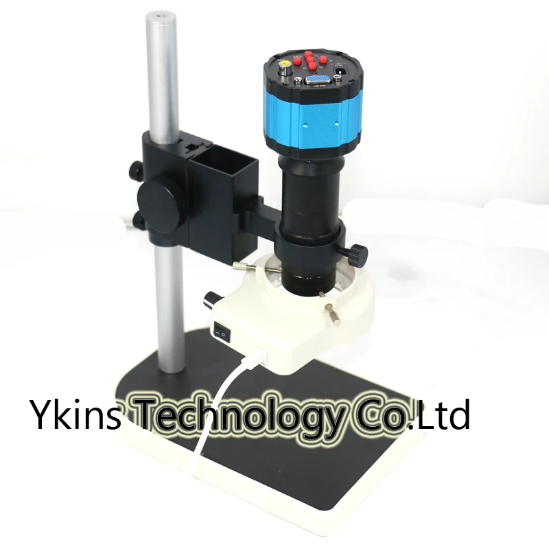 

Free shipping HD 2 in1 VGA AV output Industry Digital Microscope Camera + Stand Holder + 130X C-Mount Lens + 56 LED Ring Lights