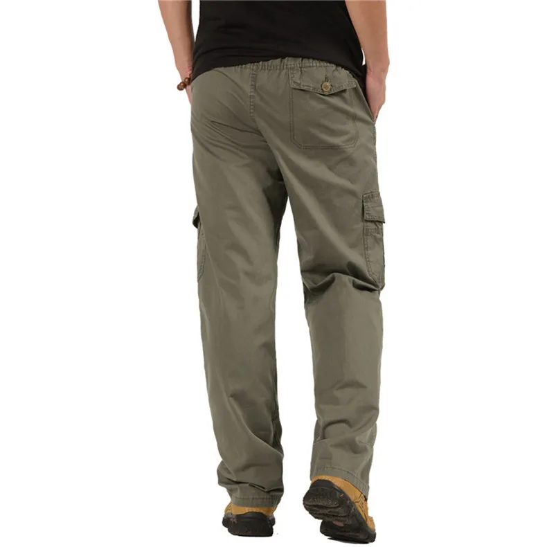 Мужские брюки карго Повседневные свободные штаны Военная Униформа общая тактическая Брюки для девочек мужской эластичный пояс