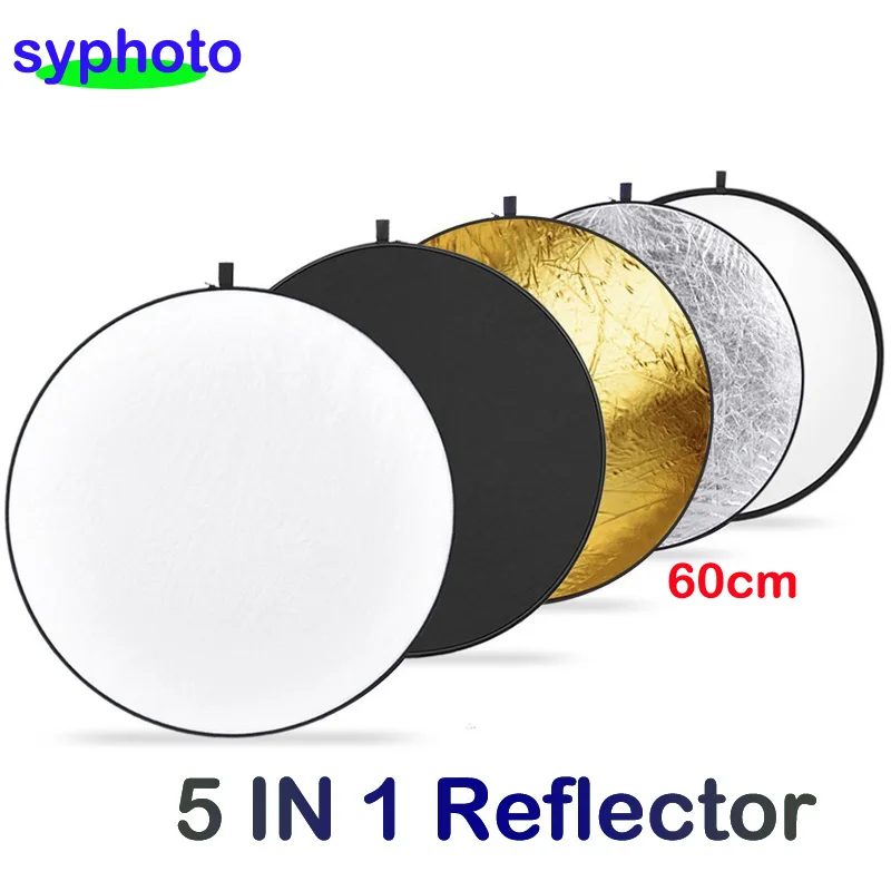 

photographic equipment 60cm 23" 5-in-1 Light Mulit Collapsible reflector