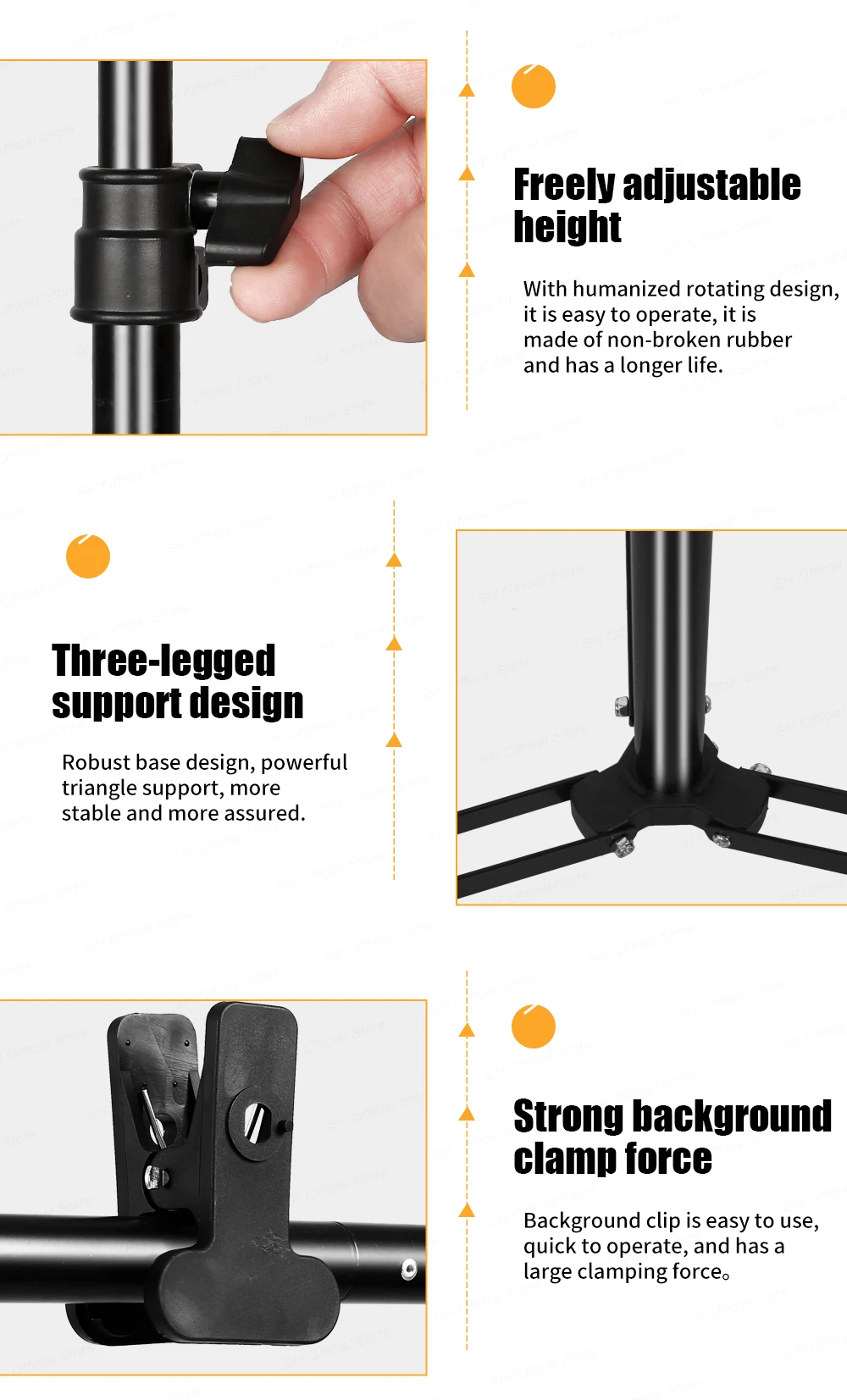 T-shape Fotografia Background Stand, Backdrop Stand para
