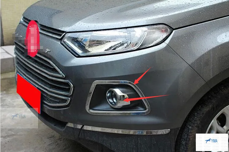 Yimaautotrims авто аксессуары передняя фара противотуманная фара рамка Крышка отделка 4 шт. подходит для Ford Ecosport 2013