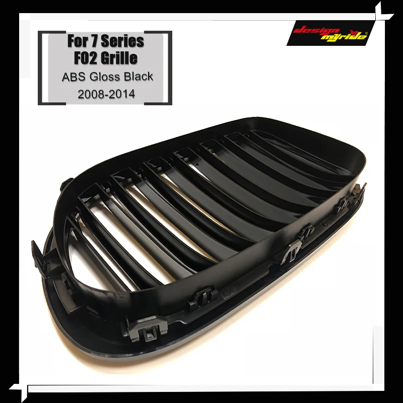 F02 Передняя решетка ABS черный глянец для F02 2-планки грили M-style 740i 740Li 745i 750i 760Li передний бампер решетка для почек 2008