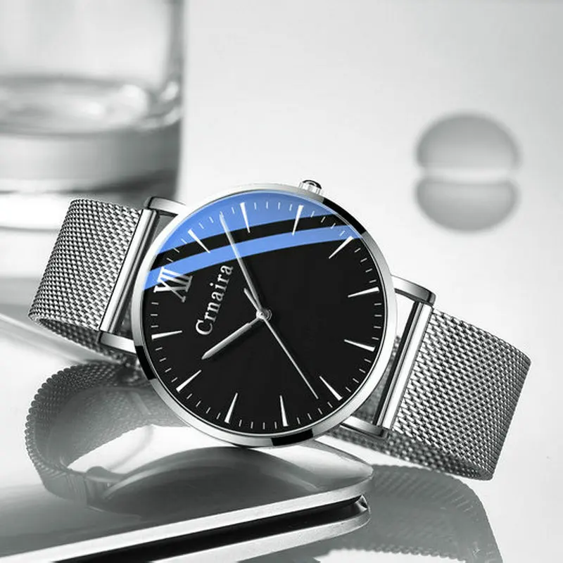 Ультра Тонкий Мужские наручные часы 2019 мужские часы Элитный бренд мужские бизнес-часы кварцевые наручные часы для мужчин Relogio Masculino