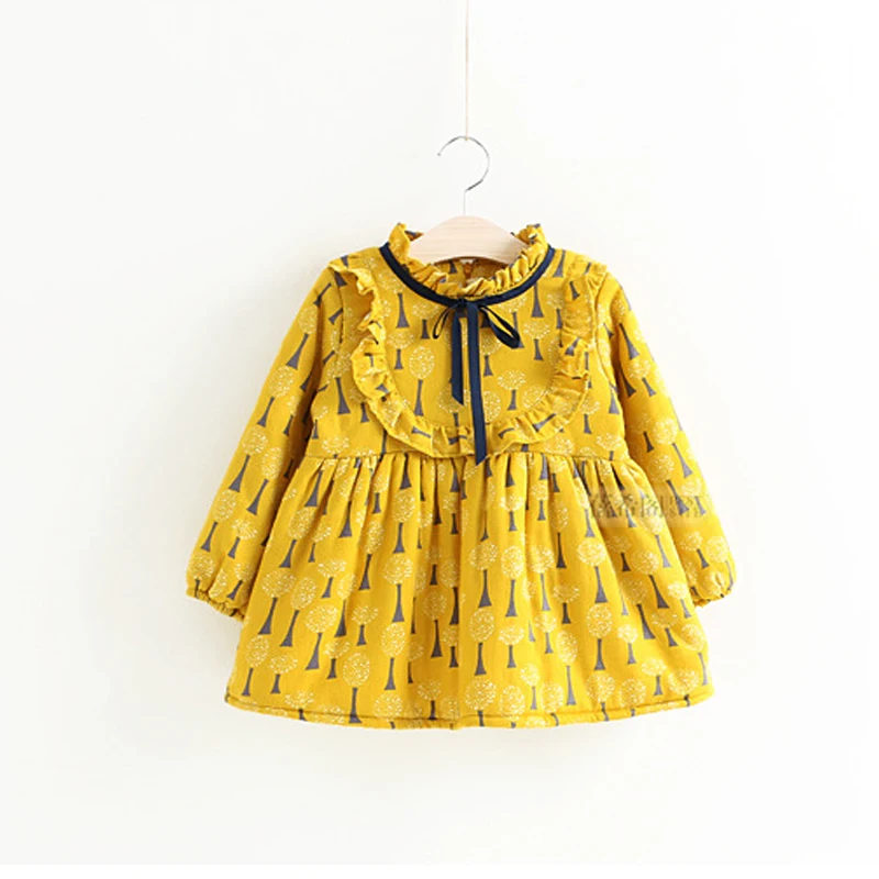 Baby Girls Dress New Fashion 2017 Spring Autumn Print Floral Sweet