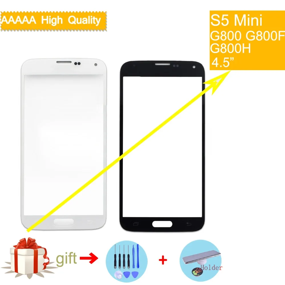 

S5Mini TouchScreen For Samsung Galaxy S5 Mini G800 G800F G800H Touch Screen Front Panel Glass Lens Outer NO LCD Display
