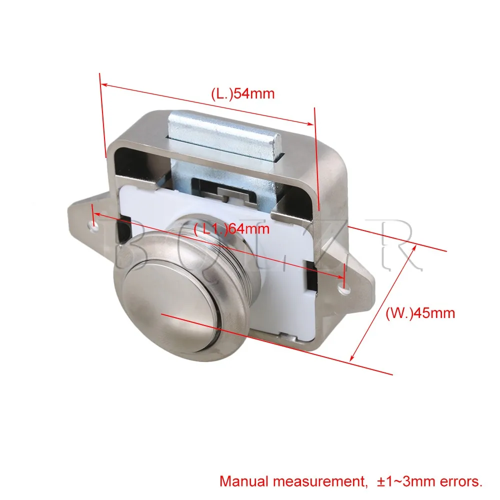BQLZR 26 мм открывающийся жемчуг с отверстиями никель кнопочная ручка защелки для шкафа для дома НА КОЛЕСАХ КАРАВАН дверный шкаф Упаковка из 20