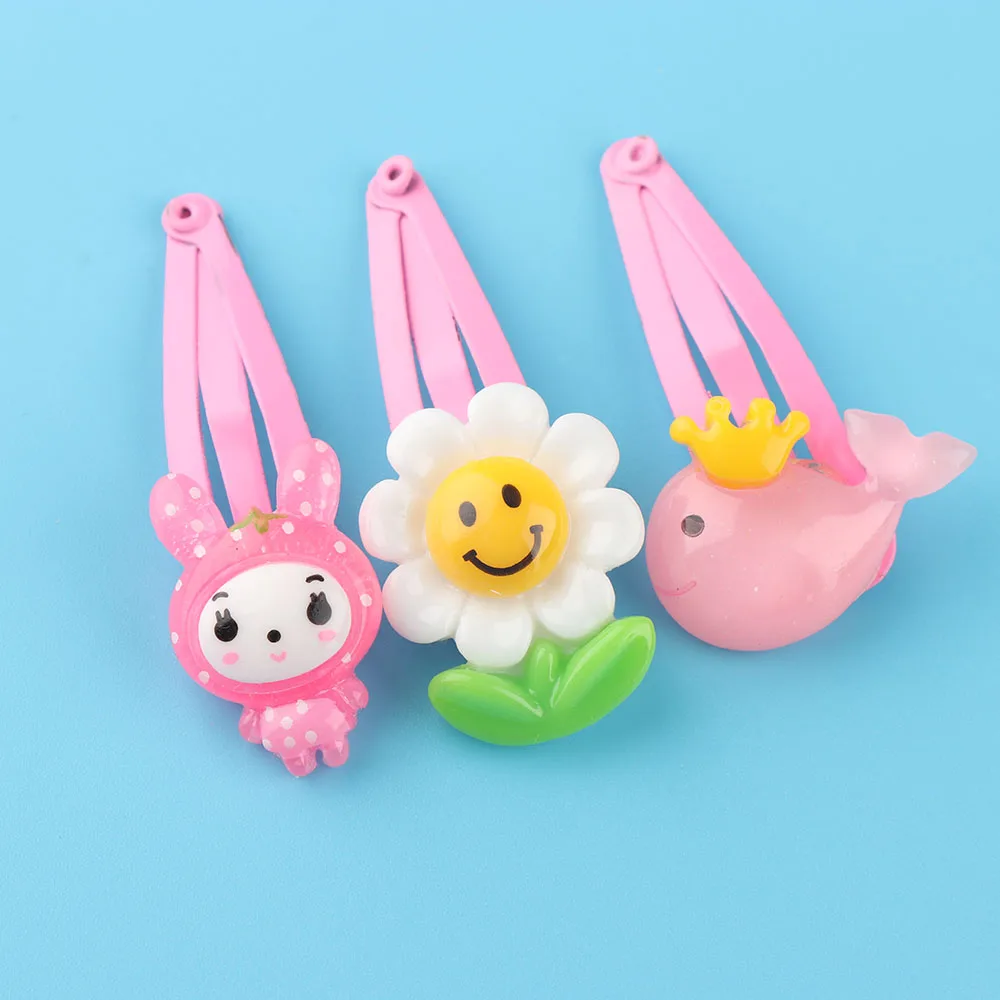 

Mixed Color!! 12pcs Baby Girls Cartoon HairPins Kids Flower and Fruits Animal Hair Clips Hair Accessories Wholesale