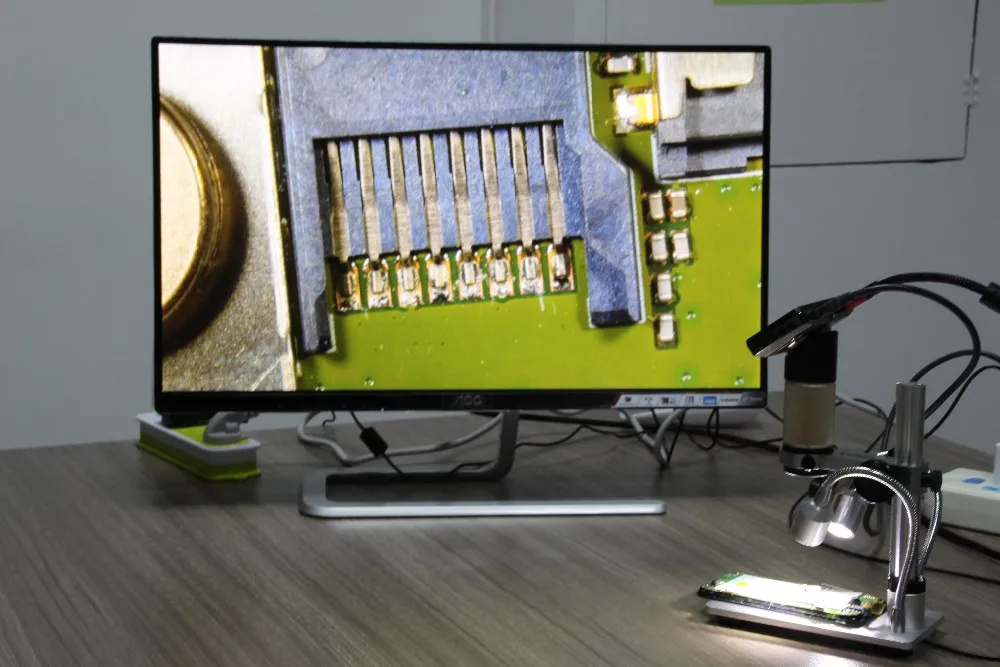  HDMI VGA microscope long object distance digital USB microscope for mobile phone repair soldering t