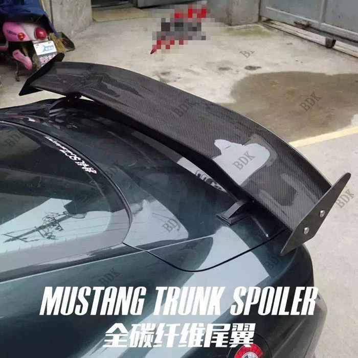 Подходит для Ford Mustang GT Апрель углеродного волокна задний спойлер заднее крыло