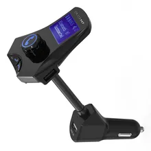 Комплект беспроводной связи bluetooth для автомобиля, громкая связь, вызов, 5 В, 2.1A, автомобильное зарядное устройство, 2 USB, Aux, 3,5 мм, аудио, для автомобиля, FM, MP3 плеер, передатчик, адаптер