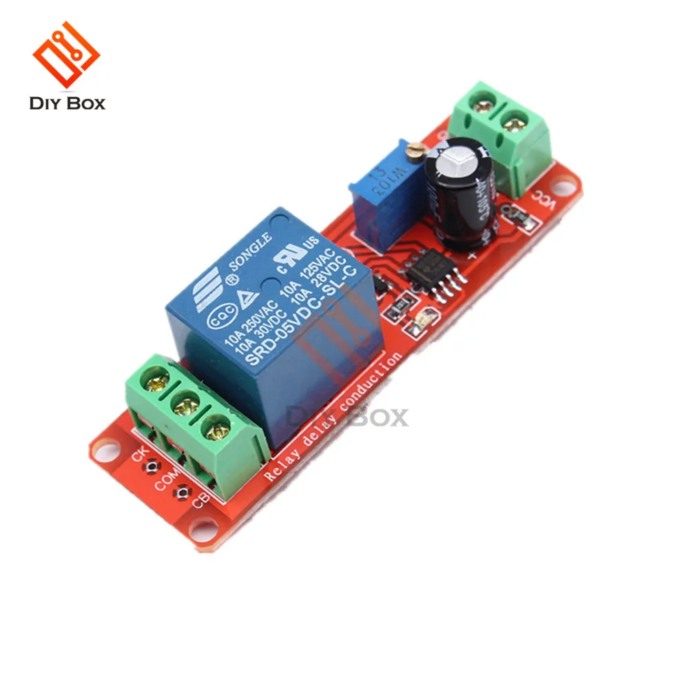 

DC 5V Delay Relay Shield NE555 Timer Switch Adjustable Module 0~10S 0 to 10 Second 2200W High Performance Timing CPU