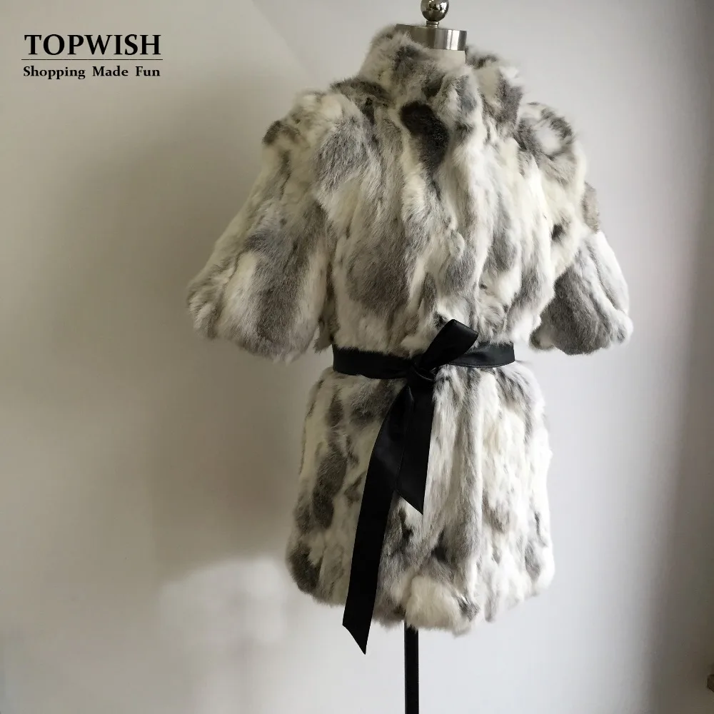 2019 New Real Rabbit Fur Coat Fashion Women Rabbit Fur Jacket Nature