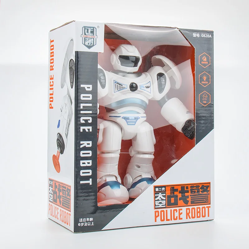 

New Electric robot With Light Sound Large Simulation War Police Walk Fired bullets Robot toy for Boys Children Birthday Gift